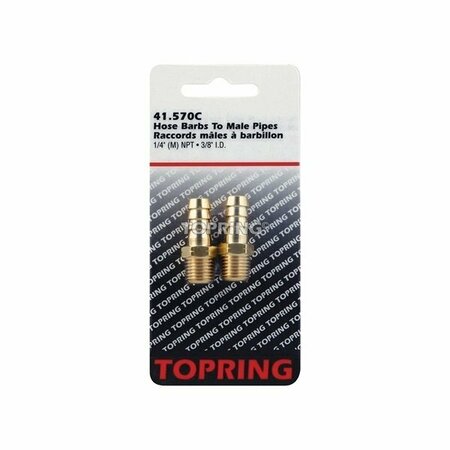 TOPRING Barb Hose 38x14in Male, 2PK 41.570C